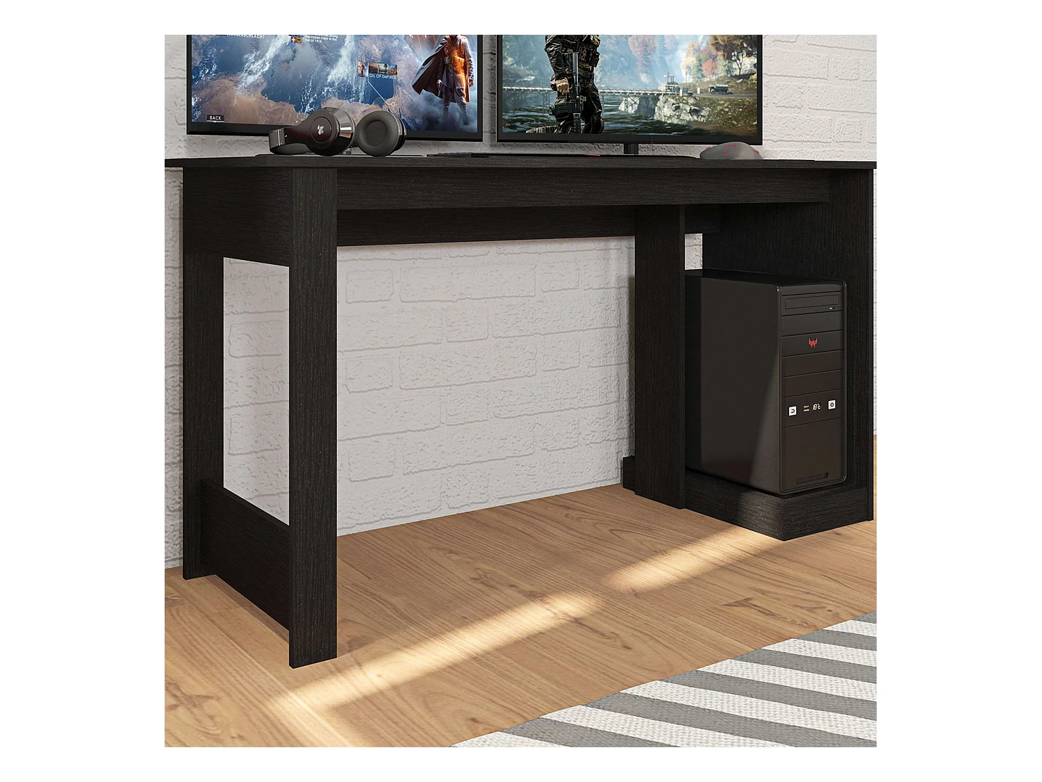 Mesa Gamer Nero Negro Estudio Oficina 136cm