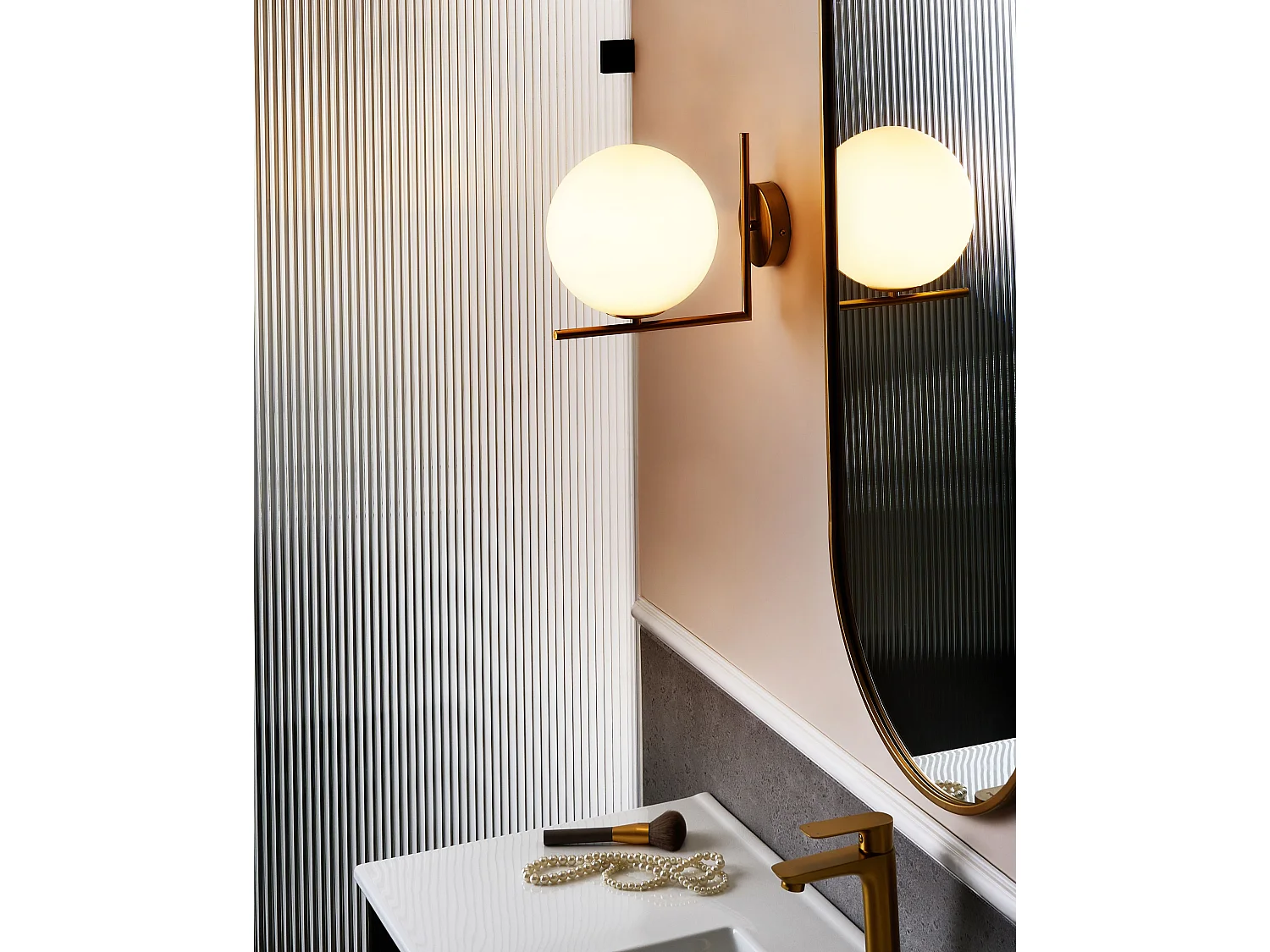 Lampe murale LIZONNE Métal Doré