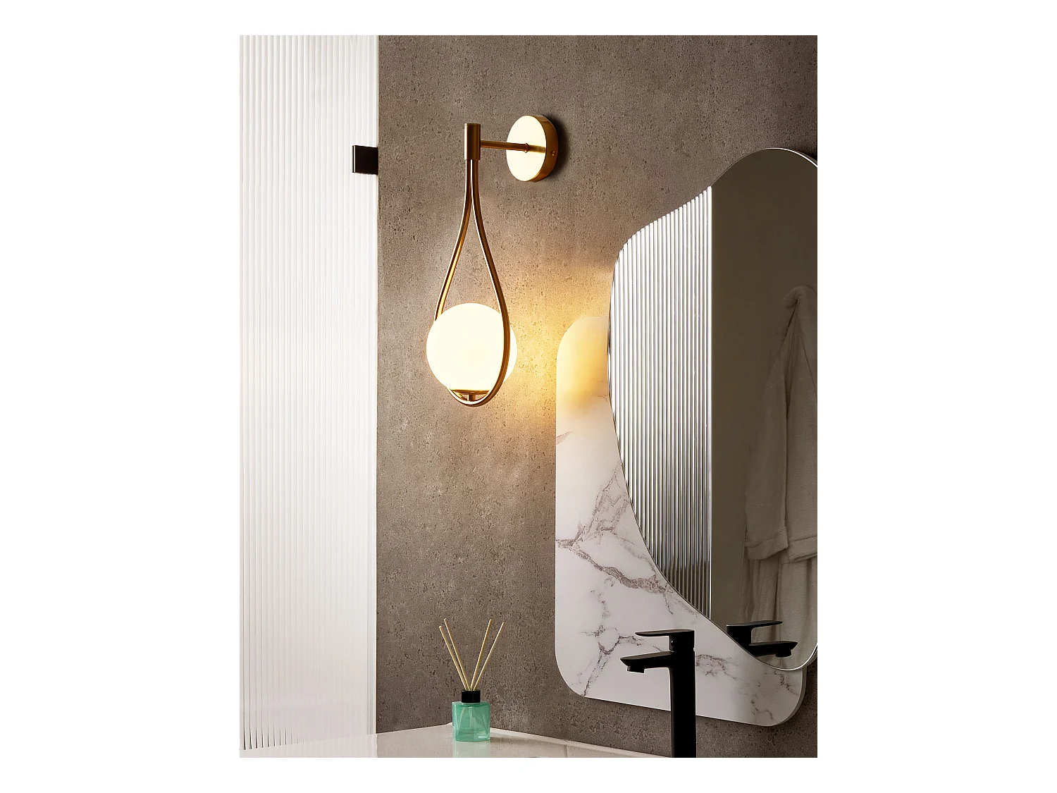 Lampe murale AUROUE Métal Doré