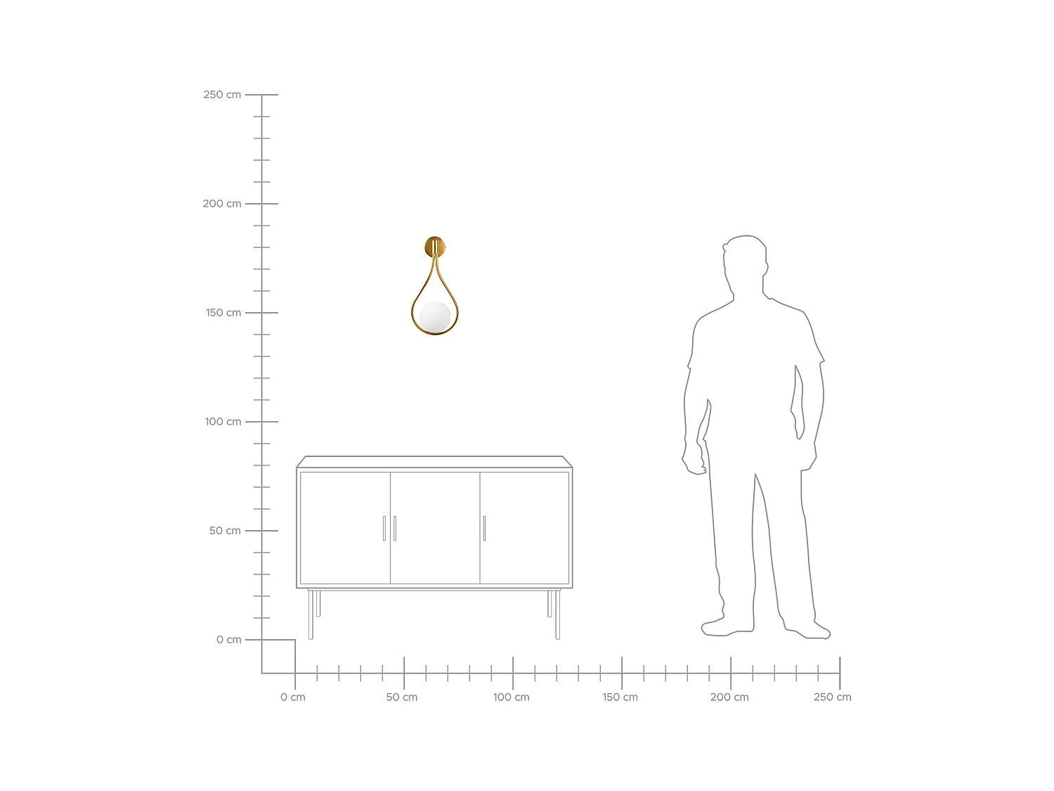 Lampe murale AUROUE Métal Doré