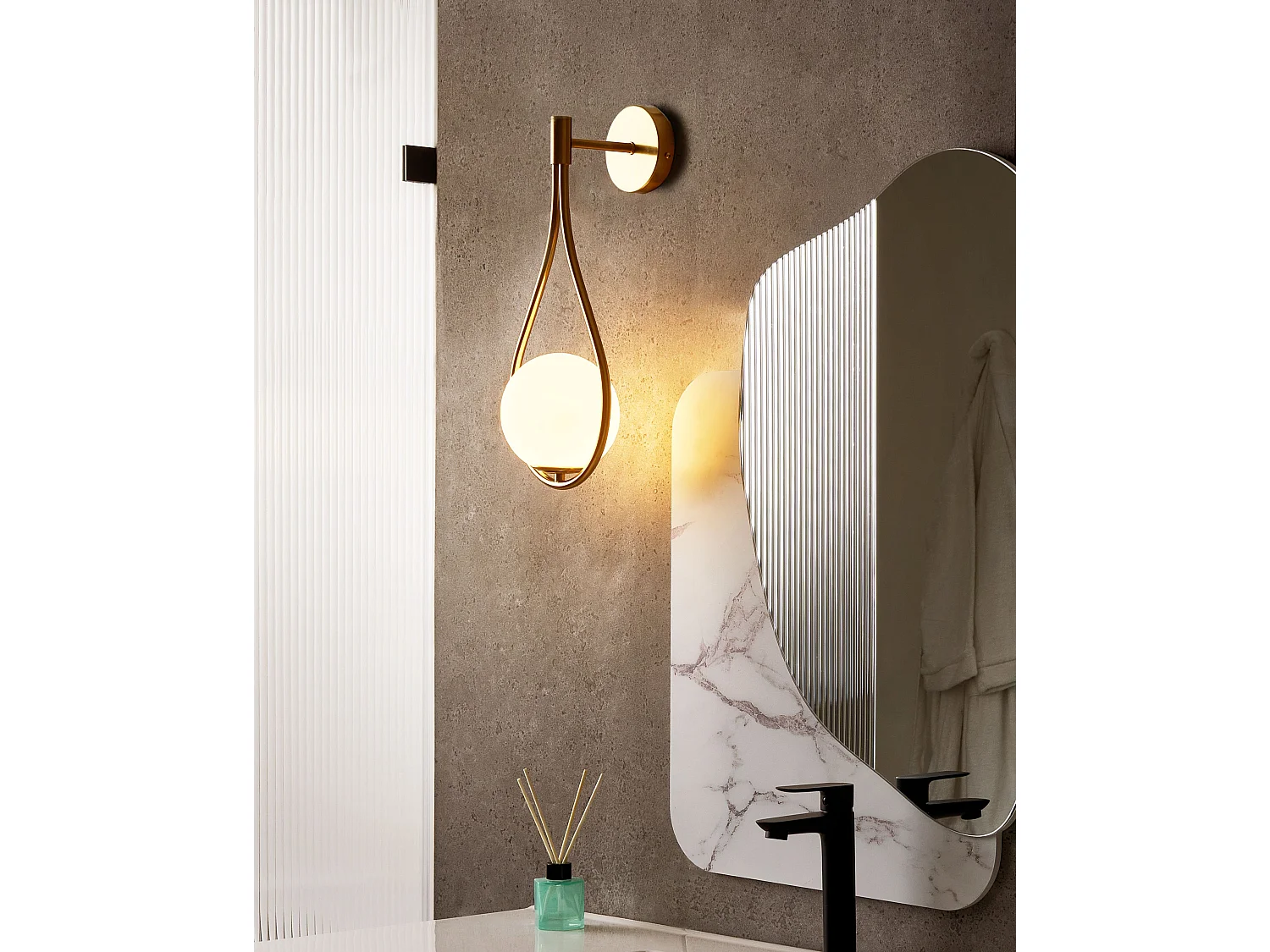 Lampe murale AUROUE Métal Doré