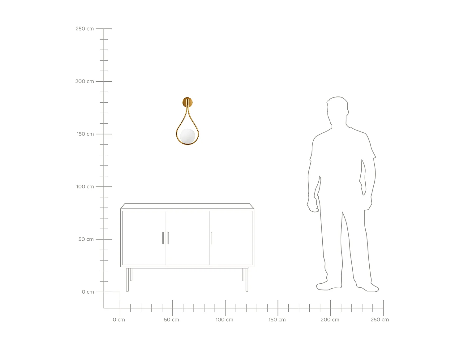 Lampe murale AUROUE Métal Doré