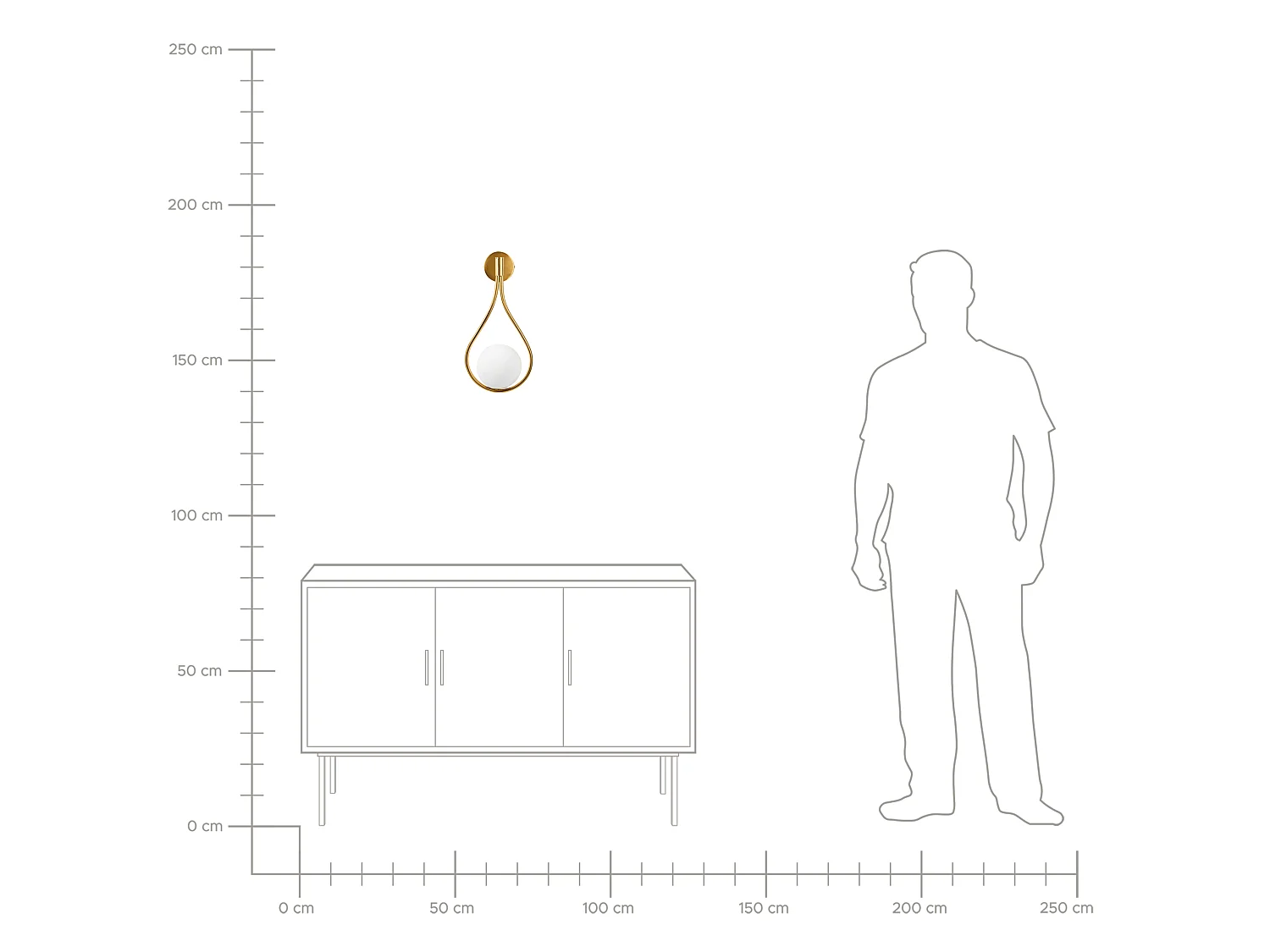 Wall Lamp AUROUE Gold Metal