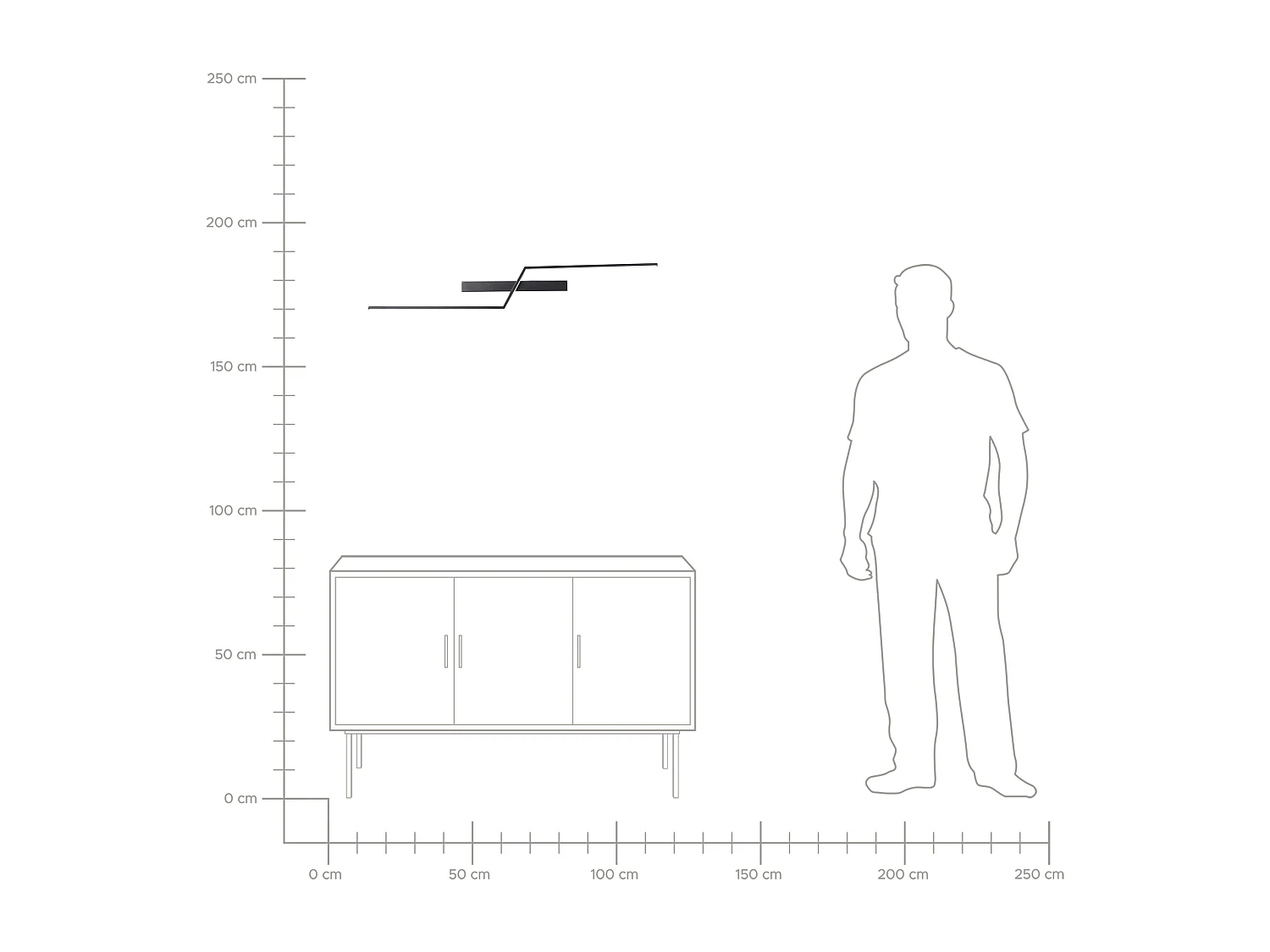 Luminaire LED pour tableau et miroir NOCEDA Métal Noir