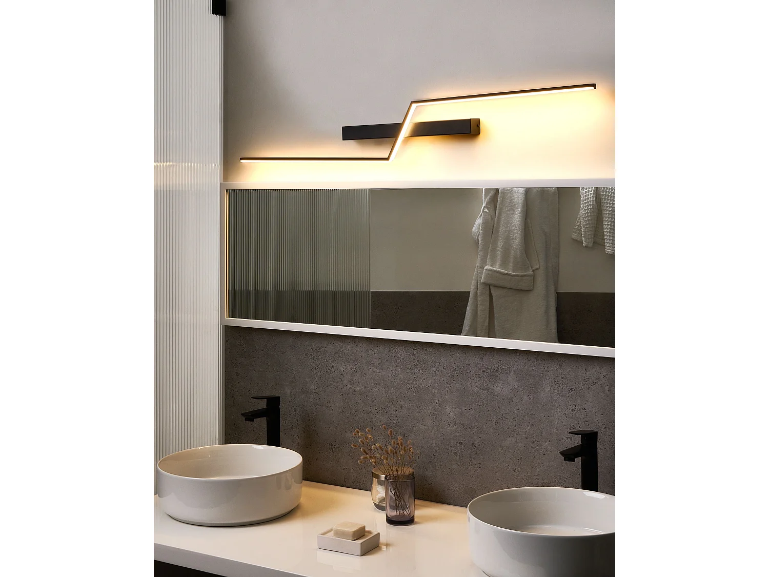 Luminaire LED pour tableau et miroir NOCEDA Métal Noir