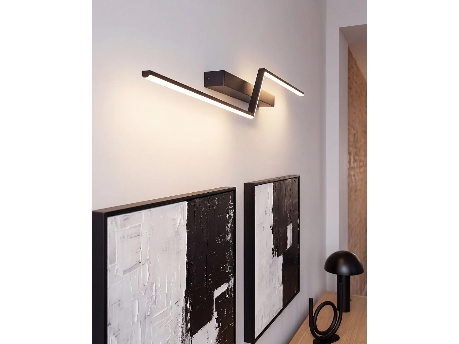 Picture and Mirror LED Light NOCEDA Metal Black