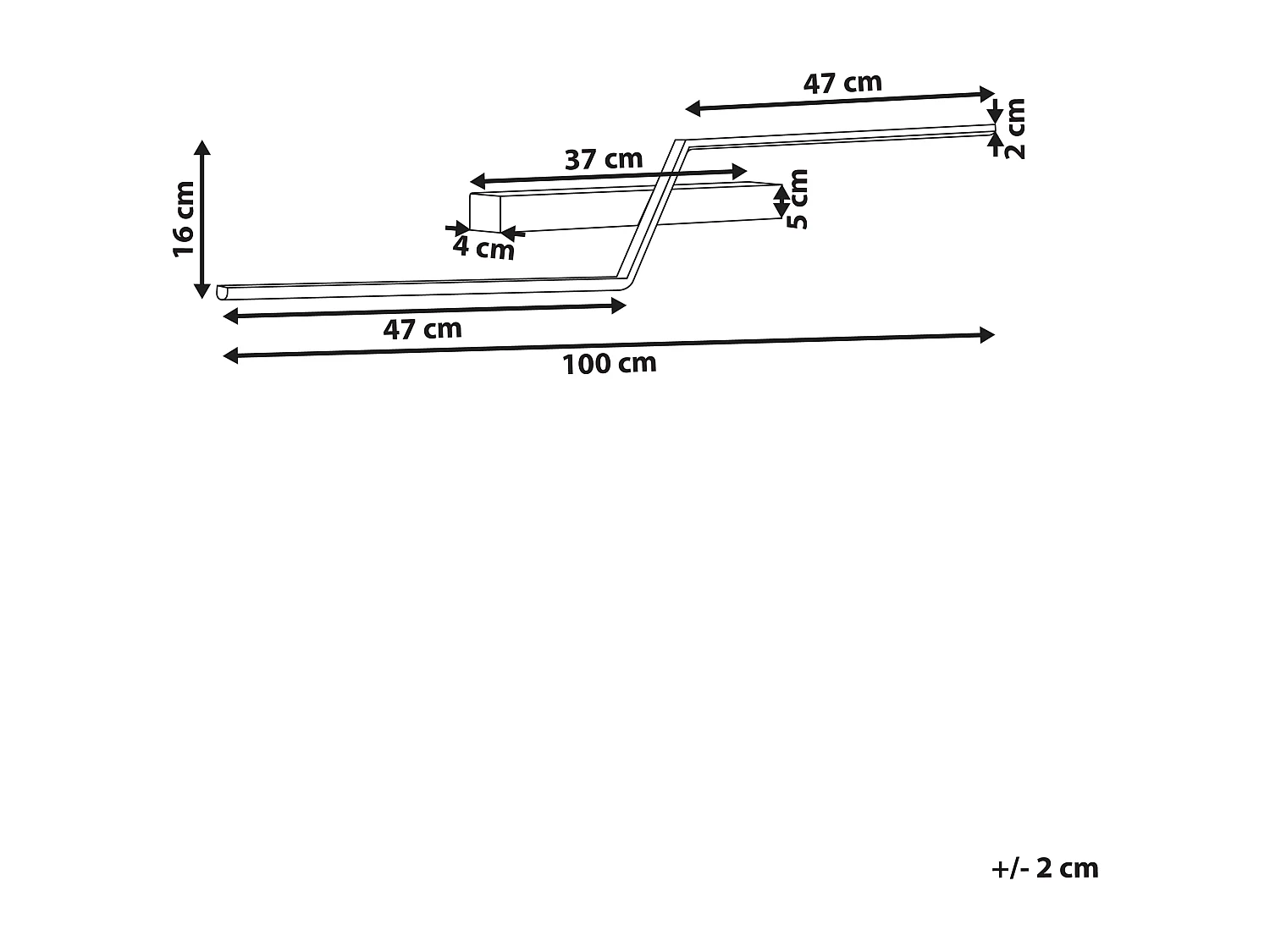 Luminaire LED pour tableau et miroir NOCEDA Métal Noir