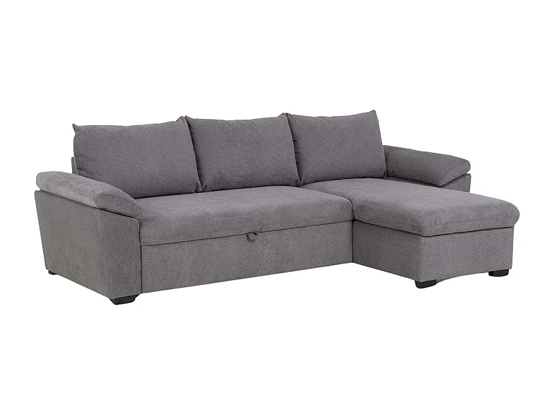 Sofá Cama Chaise Longue Luis Estilo Industrial Gris Oscuro 248 cm