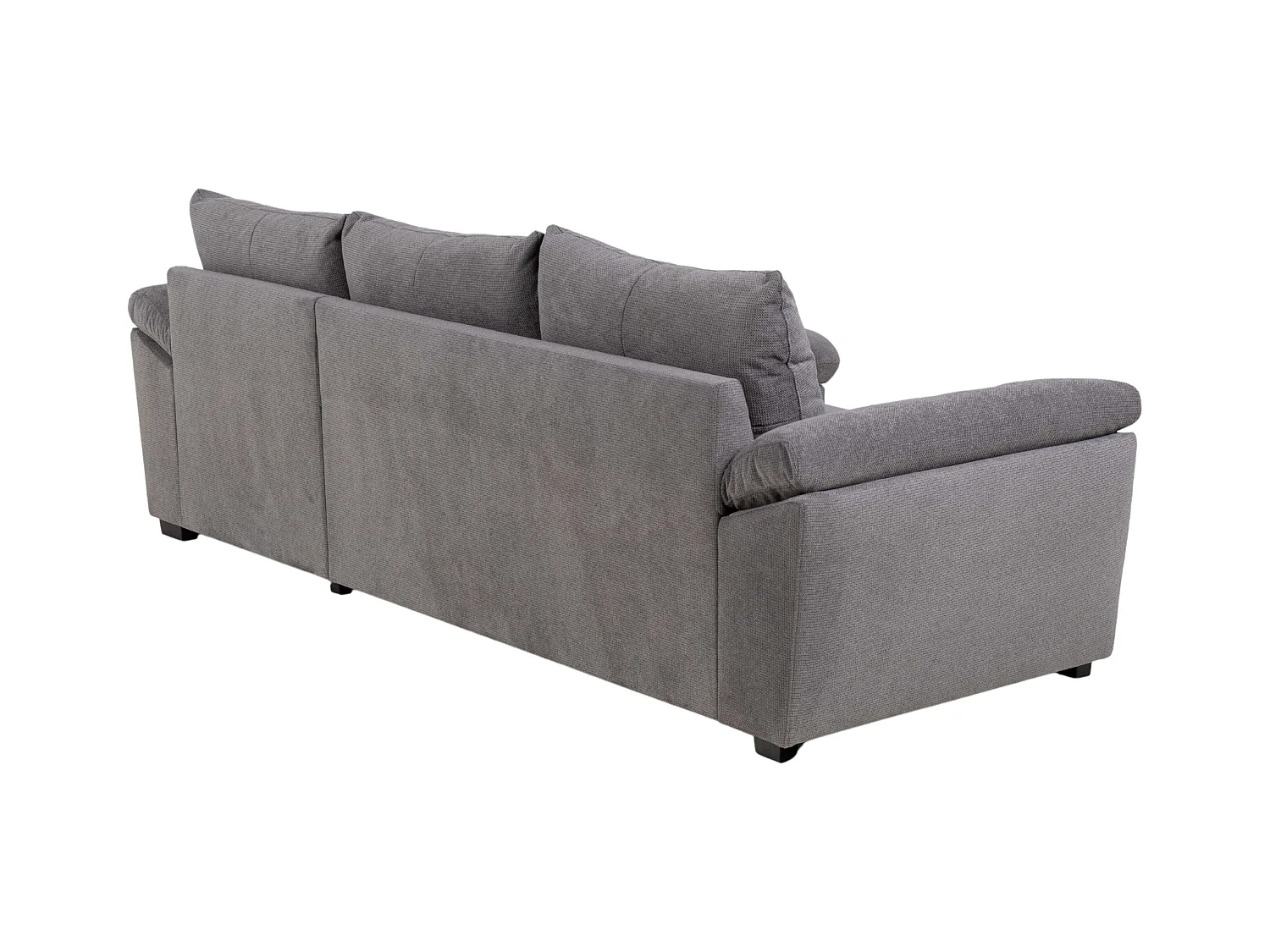 Sofá Cama Chaise Longue Luis Estilo Industrial Gris Oscuro 248 cm