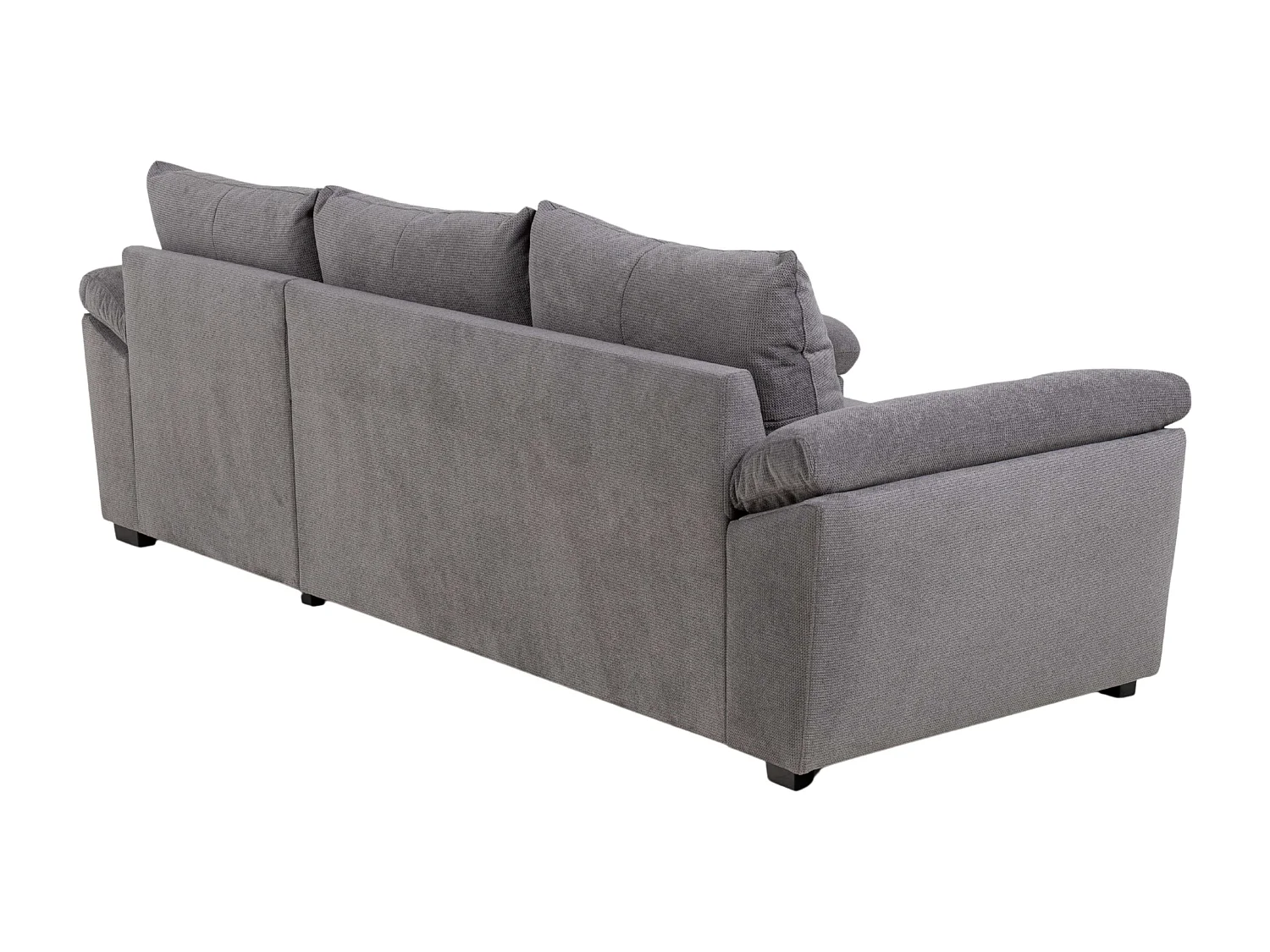 Sofá Cama Chaise Longue Luis Estilo Industrial Gris Oscuro 248 cm