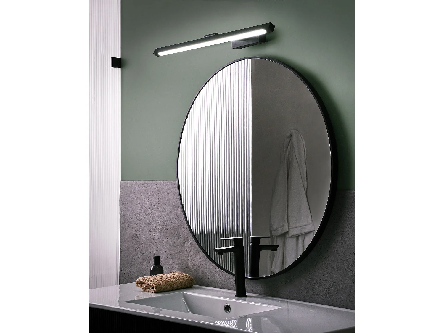 Luminaire LED pour tableau et miroir ARROS Métal Noir