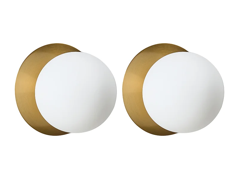Lot de 2 lampes murales BOUBLE Métal Doré
