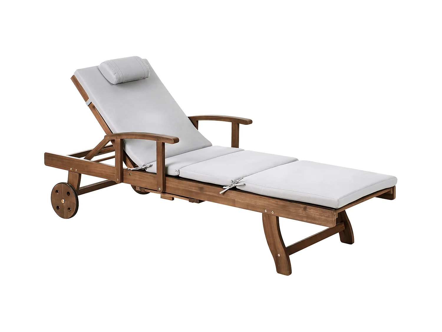 Transat avec coussin AMANTEA PREMIUM Acacia Gris clair