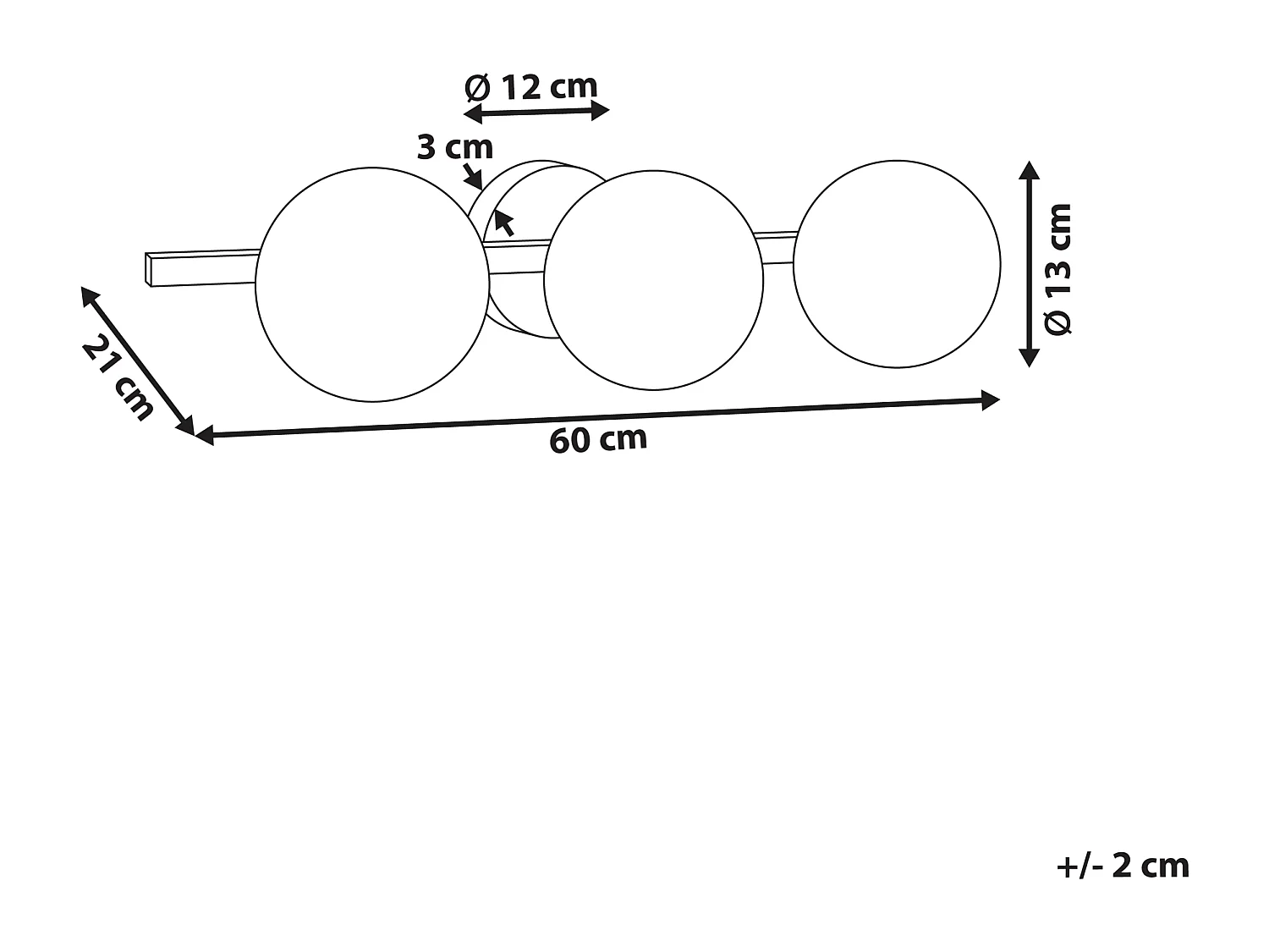 Lampe murale GIMONE Métal Noir