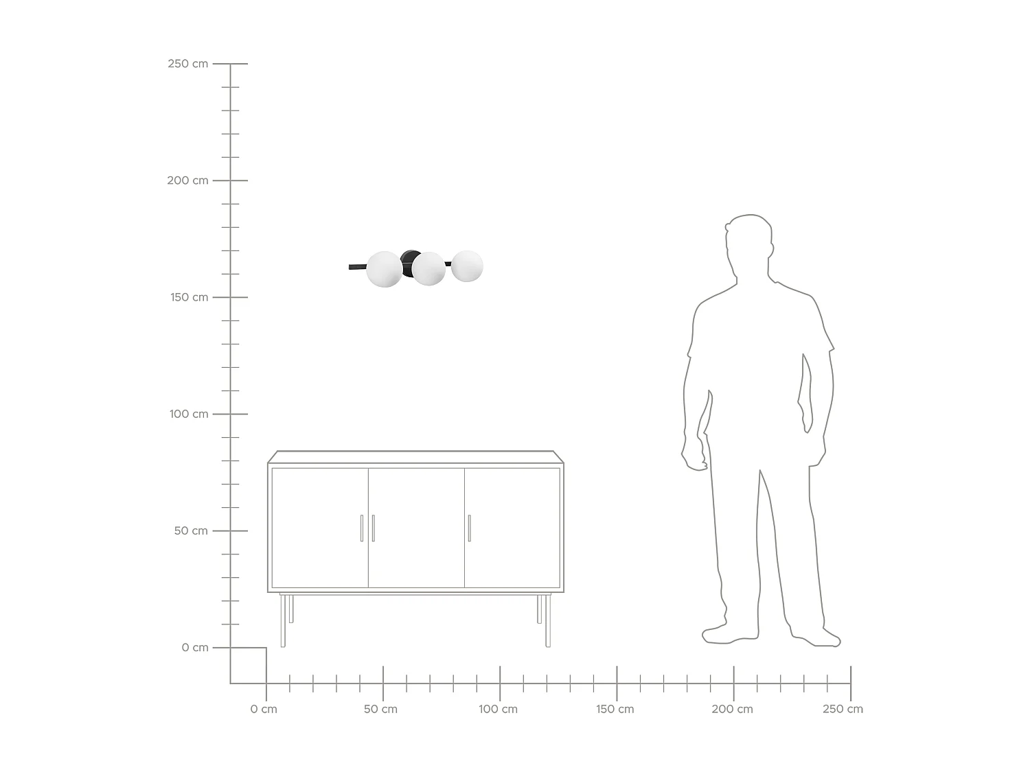 Lampe murale GIMONE Métal Noir