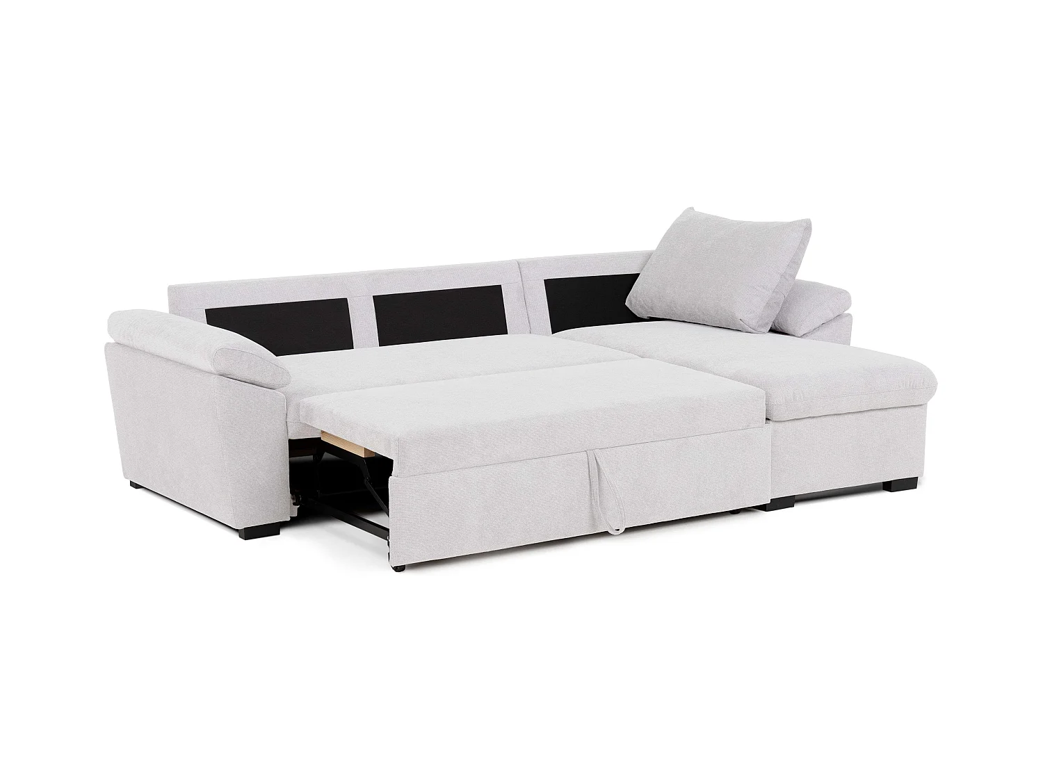 Sofá Cama Chaise Longue Luis Estilo Contemporáneo Beige con Arcón 248 cm