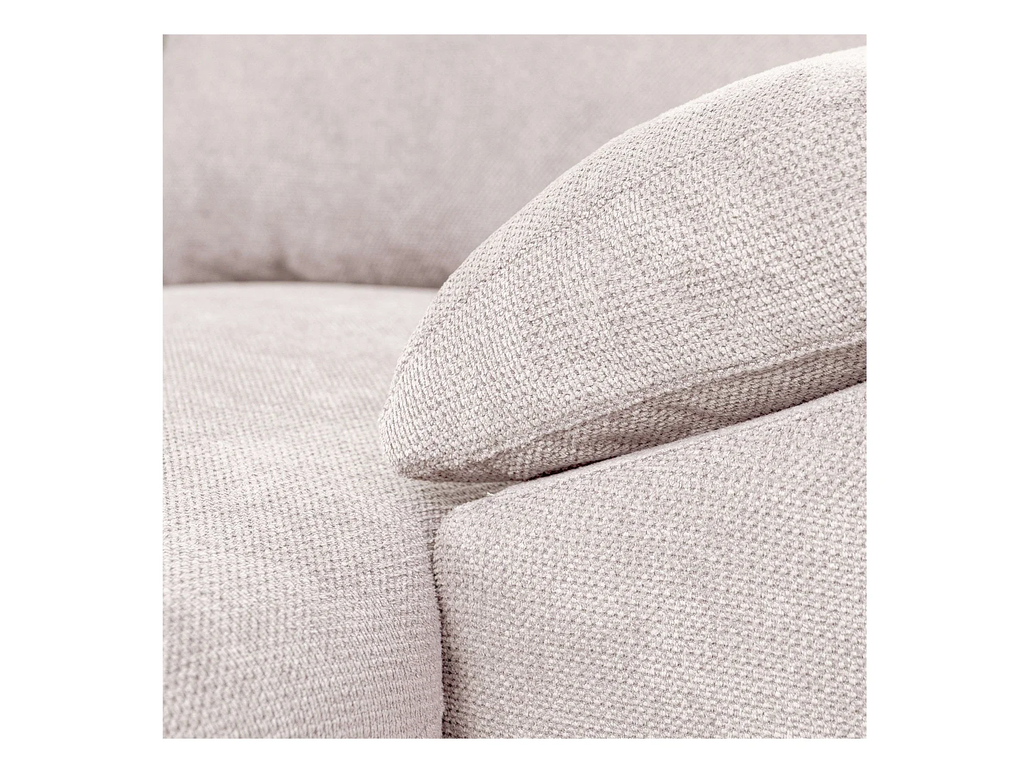 Sofá Cama Chaise Longue Luis Estilo Contemporáneo Beige con Arcón 248 cm