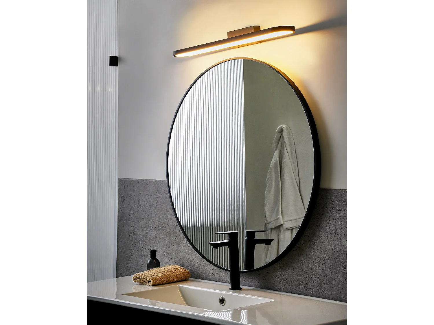 Luminaire LED pour tableau et miroir MIDOU Métal Noir