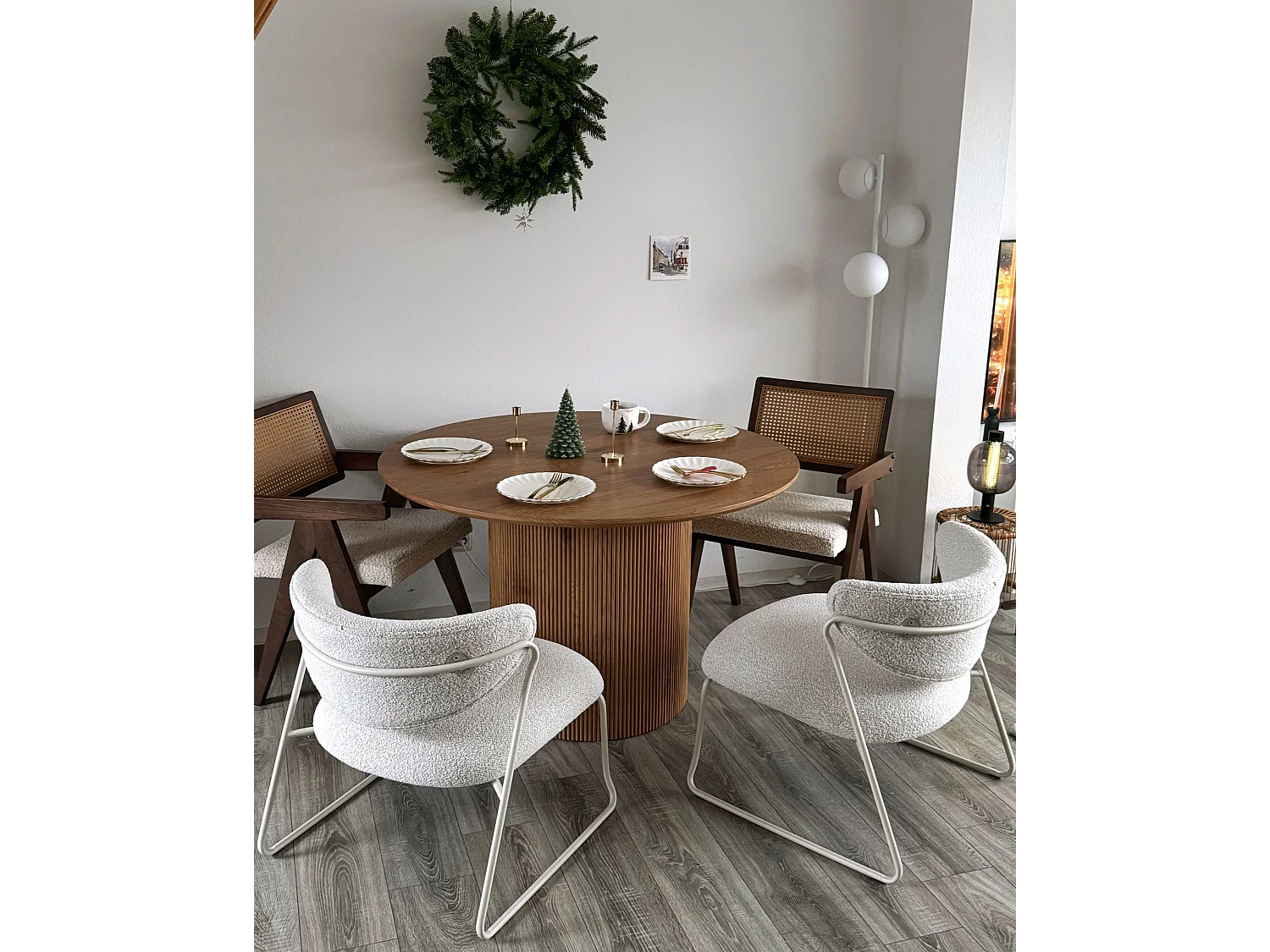Lot de 2 fauteuils KOLSVA Tissu Blanc cassé