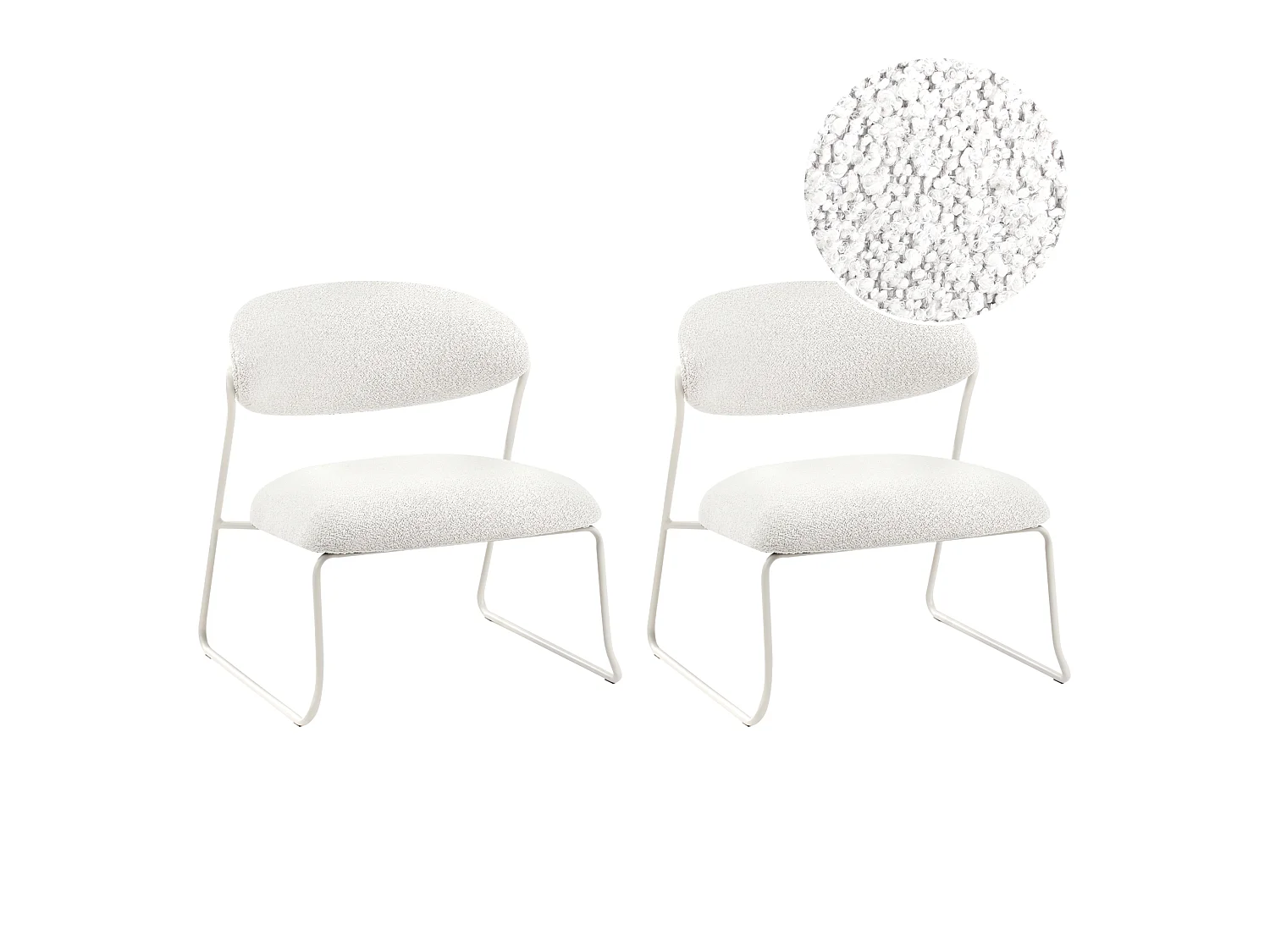 Set of 2 Armchairs KOLSVA Fabric Off-White