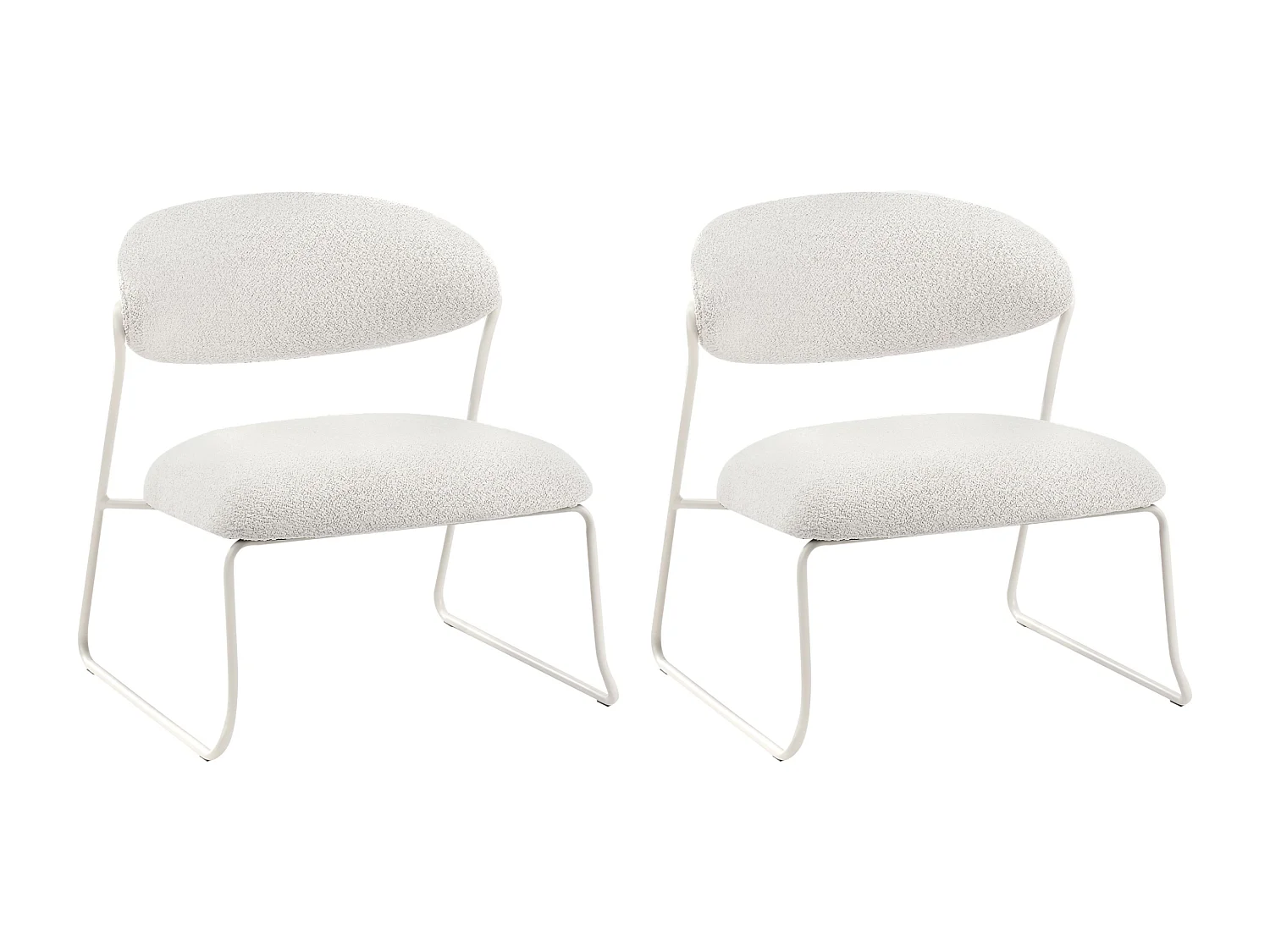 Set of 2 Armchairs KOLSVA Fabric Off-White
