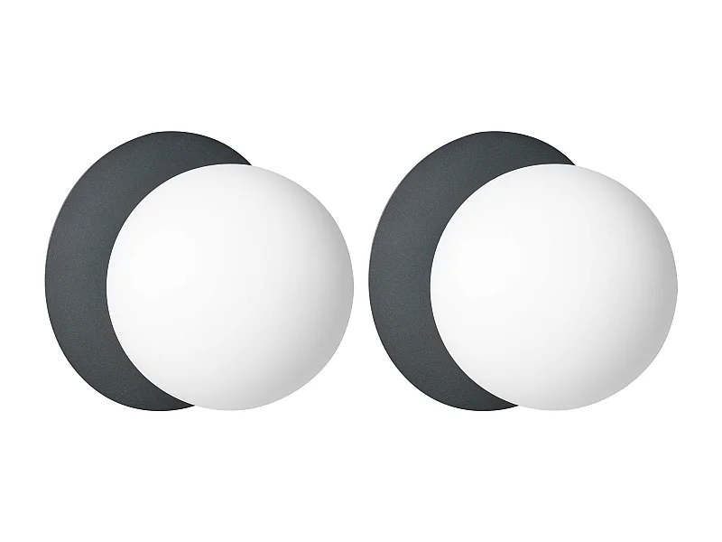 Lot de 2 lampes murales BOUBLE Métal Noir