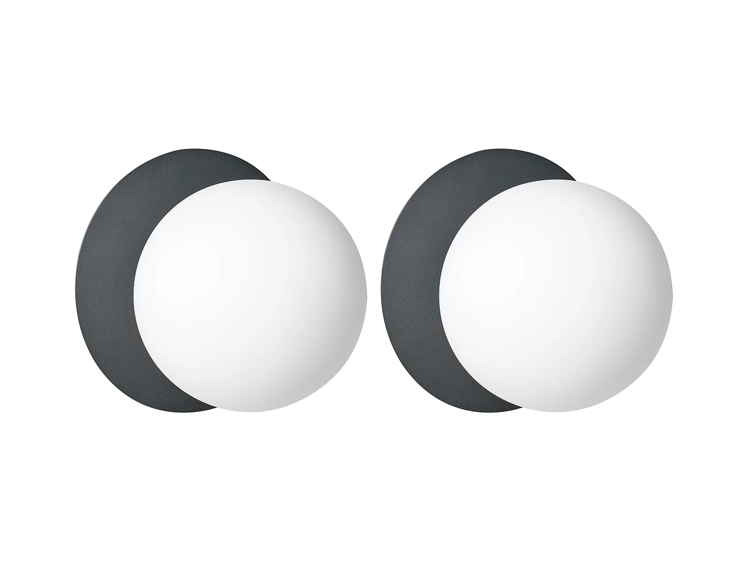 Lot de 2 lampes murales BOUBLE Métal Noir