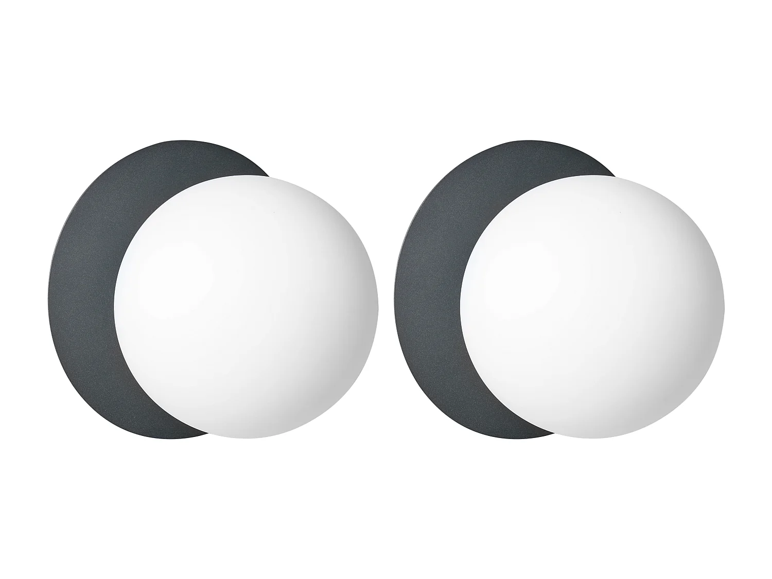 Lot de 2 lampes murales BOUBLE Métal Noir