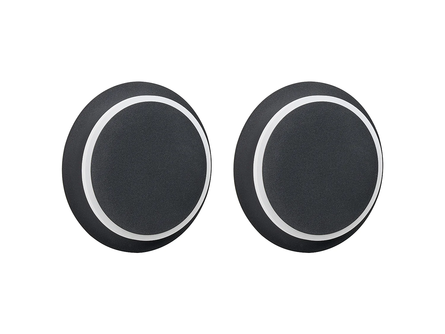 Set of 2 Wall Lamps SEMNON Black Metal LED