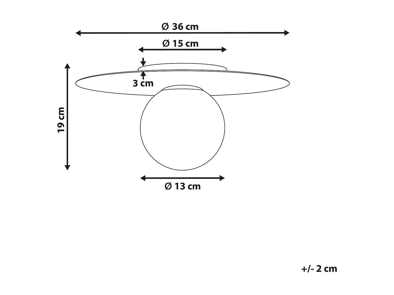 Plafonnier TARDES Métal Noir