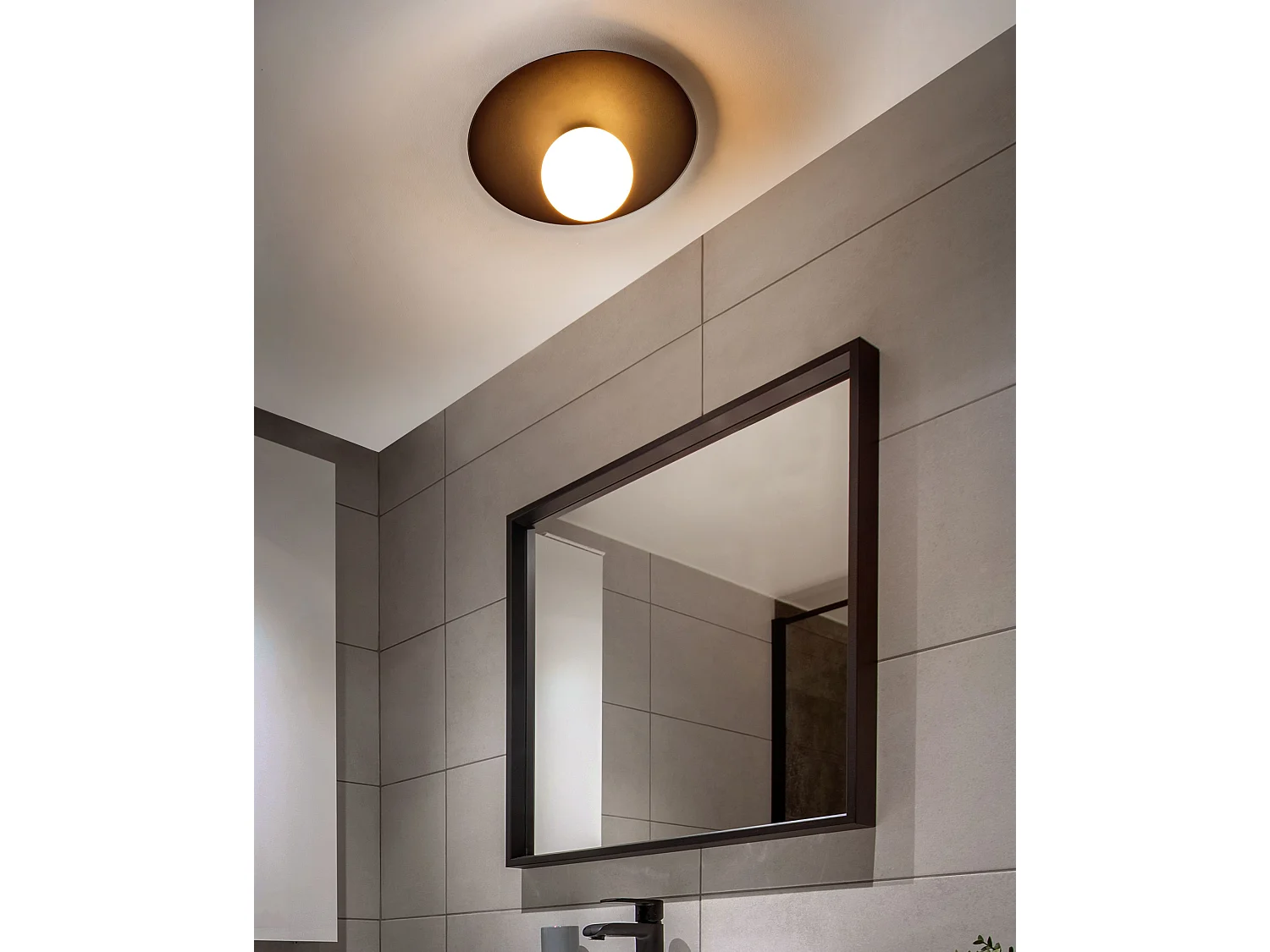 Ceiling Lamp TARDES Metal Black