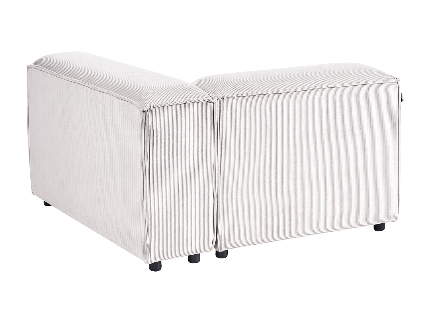 Module d'angle ARDAL Velours côtelé Blanc cassé Côté droite