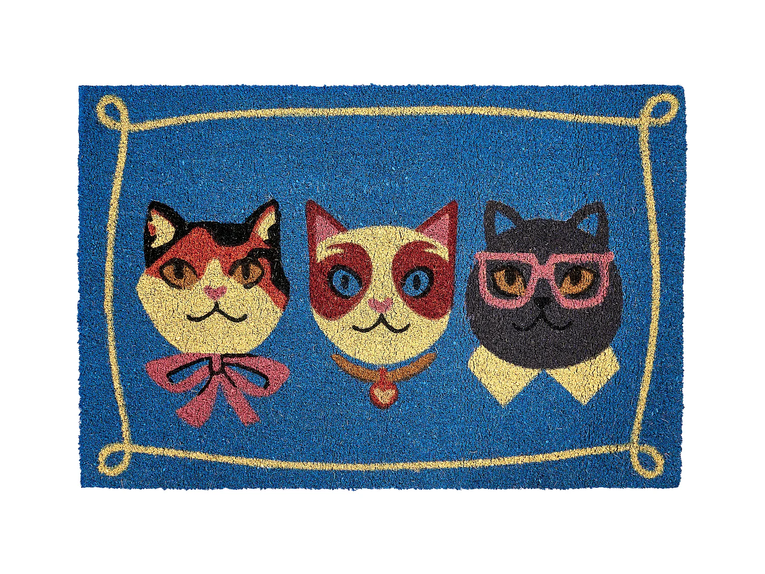 Paillasson MOJICAP Multicolore 60 x 90 cm Chat Fibre de coco