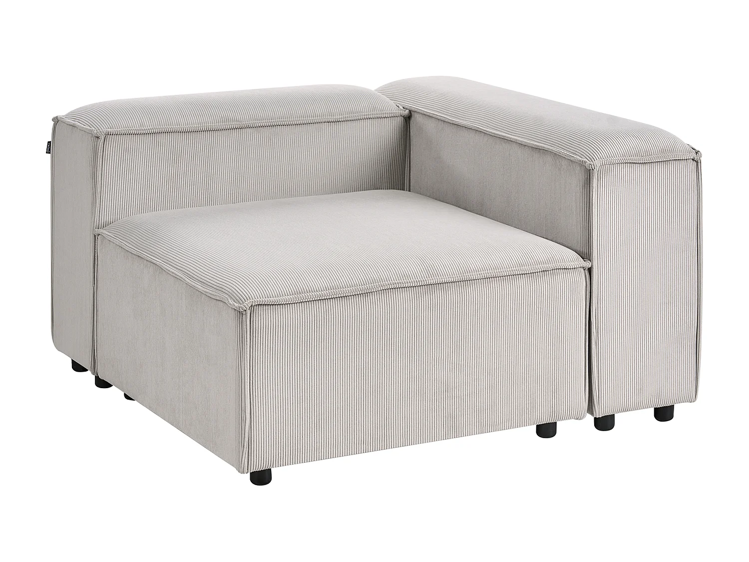 Module d'angle ARDAL Velours côtelé Taupe Côté droite