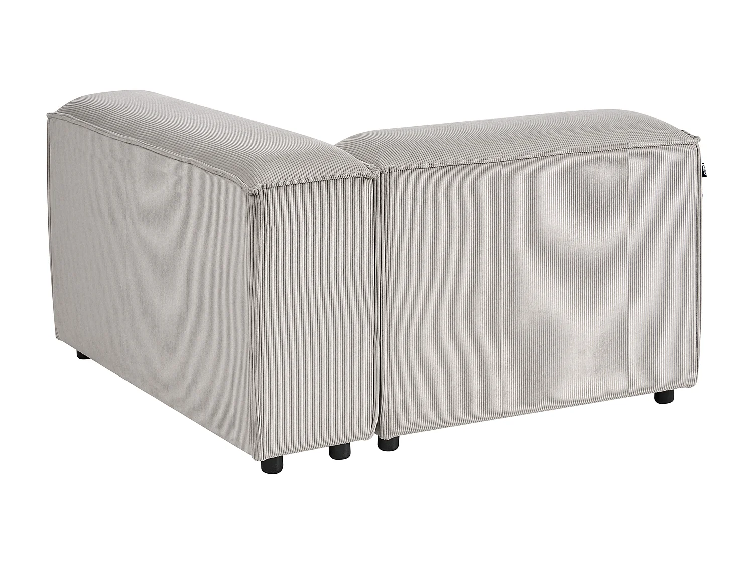 Module d'angle ARDAL Velours côtelé Taupe Côté gauche