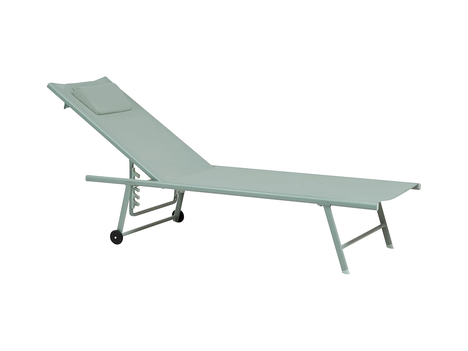 Lot de 2 transats SORONI Métal Vert clair