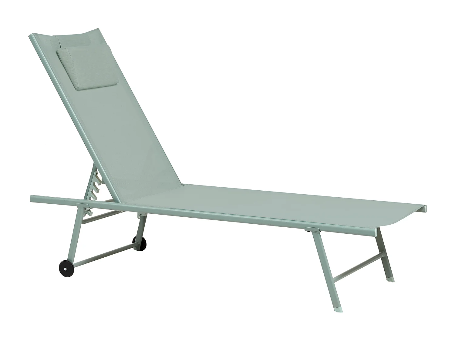 Lot de 2 transats SORONI Métal Vert clair