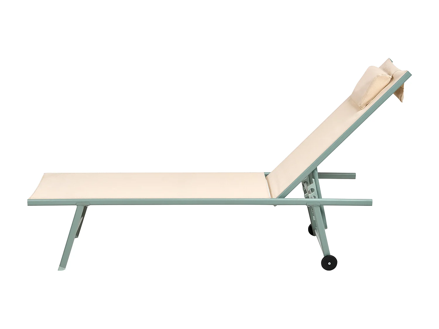 Lot de 2 transats SORONI Métal Beige