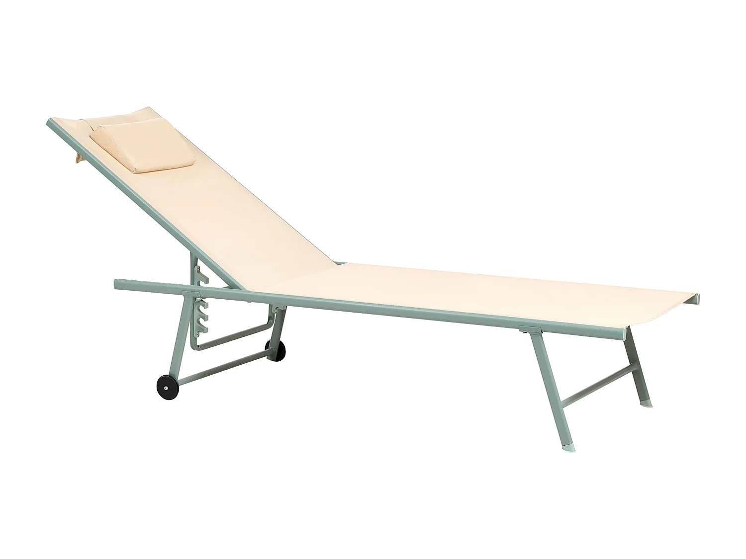 Lot de 2 transats SORONI Métal Beige