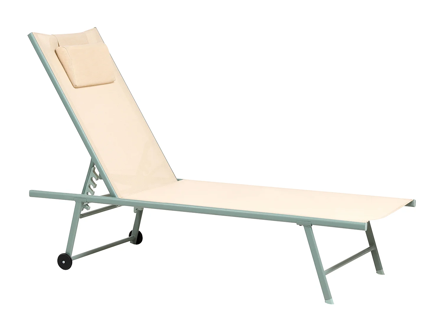 Lot de 2 transats SORONI Métal Beige