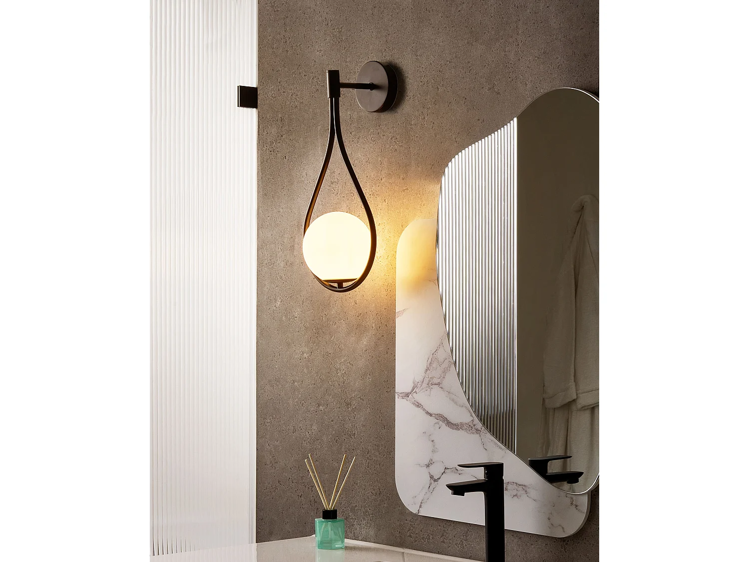 Lampe murale AUROUE Métal Noir