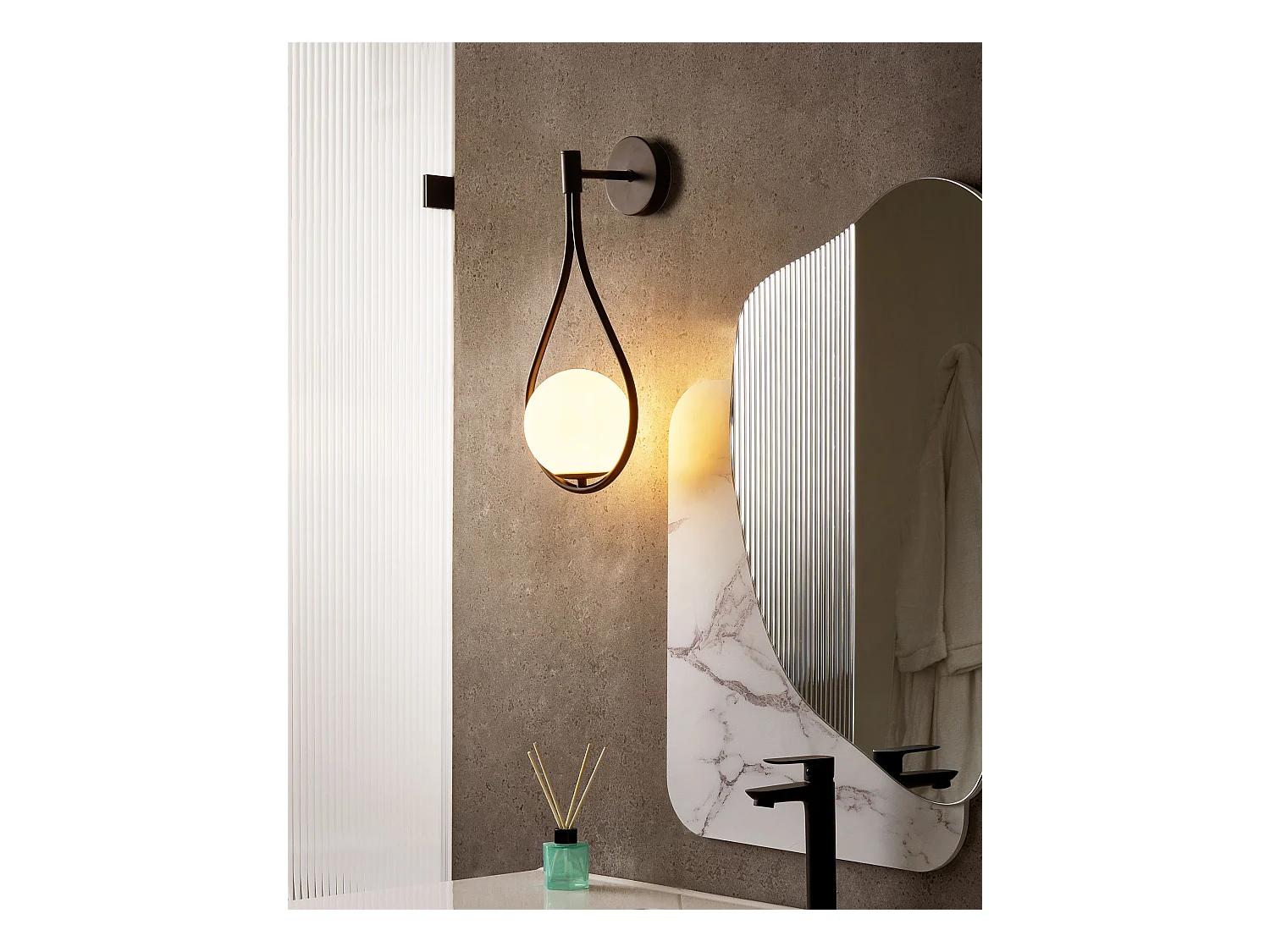 Lampe murale AUROUE Métal Noir