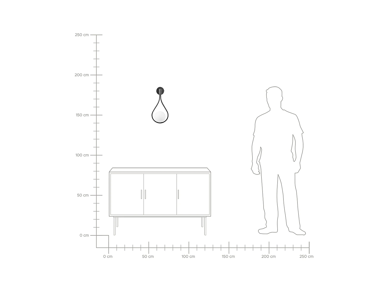 Lampe murale AUROUE Métal Noir