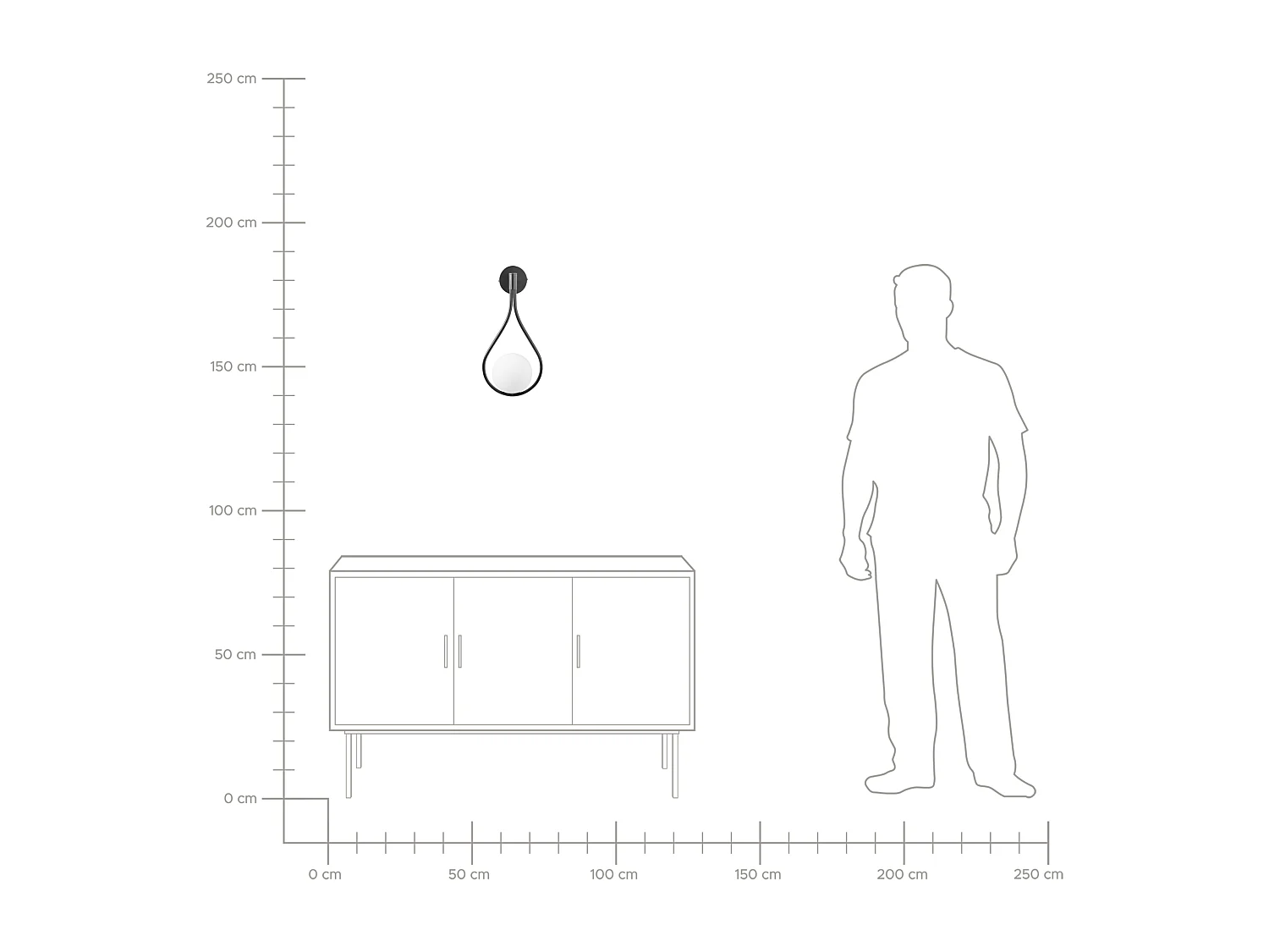 Lampe murale AUROUE Métal Noir