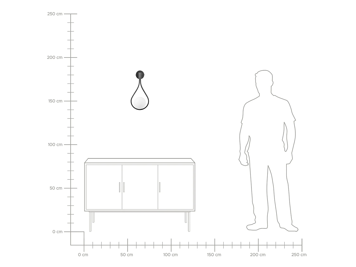 Wall Lamp AUROUE Black Metal