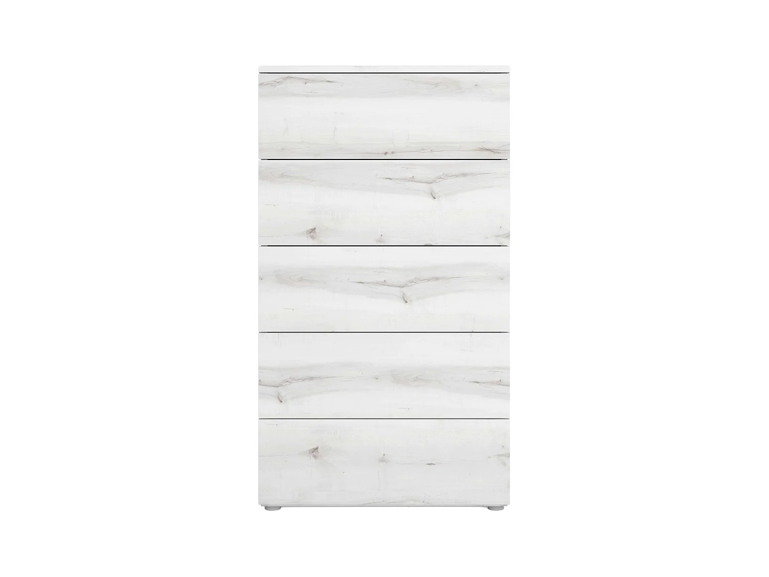 Commode de chambre contemporaine Lyon Albo blanche 5 tiroirs 62 x 111 x 40 cm