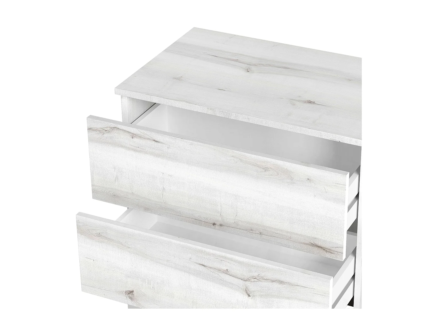 Commode de chambre contemporaine Lyon Albo blanche 5 tiroirs 62 x 111 x 40 cm