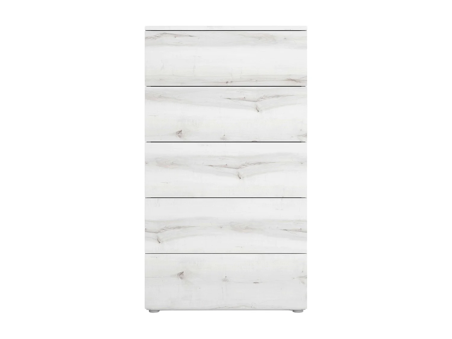 Commode de chambre contemporaine Lyon Albo blanche 5 tiroirs 62 x 111 x 40 cm