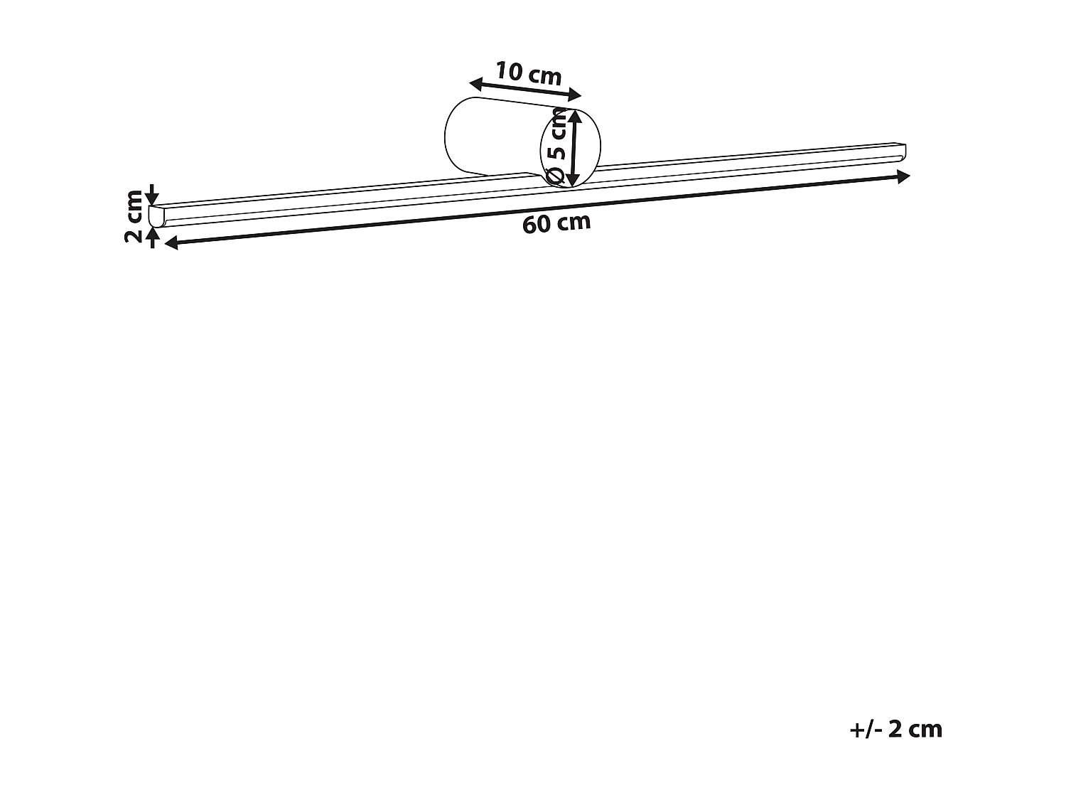 Luminaire LED pour tableau et miroir GABAS Métal Noir