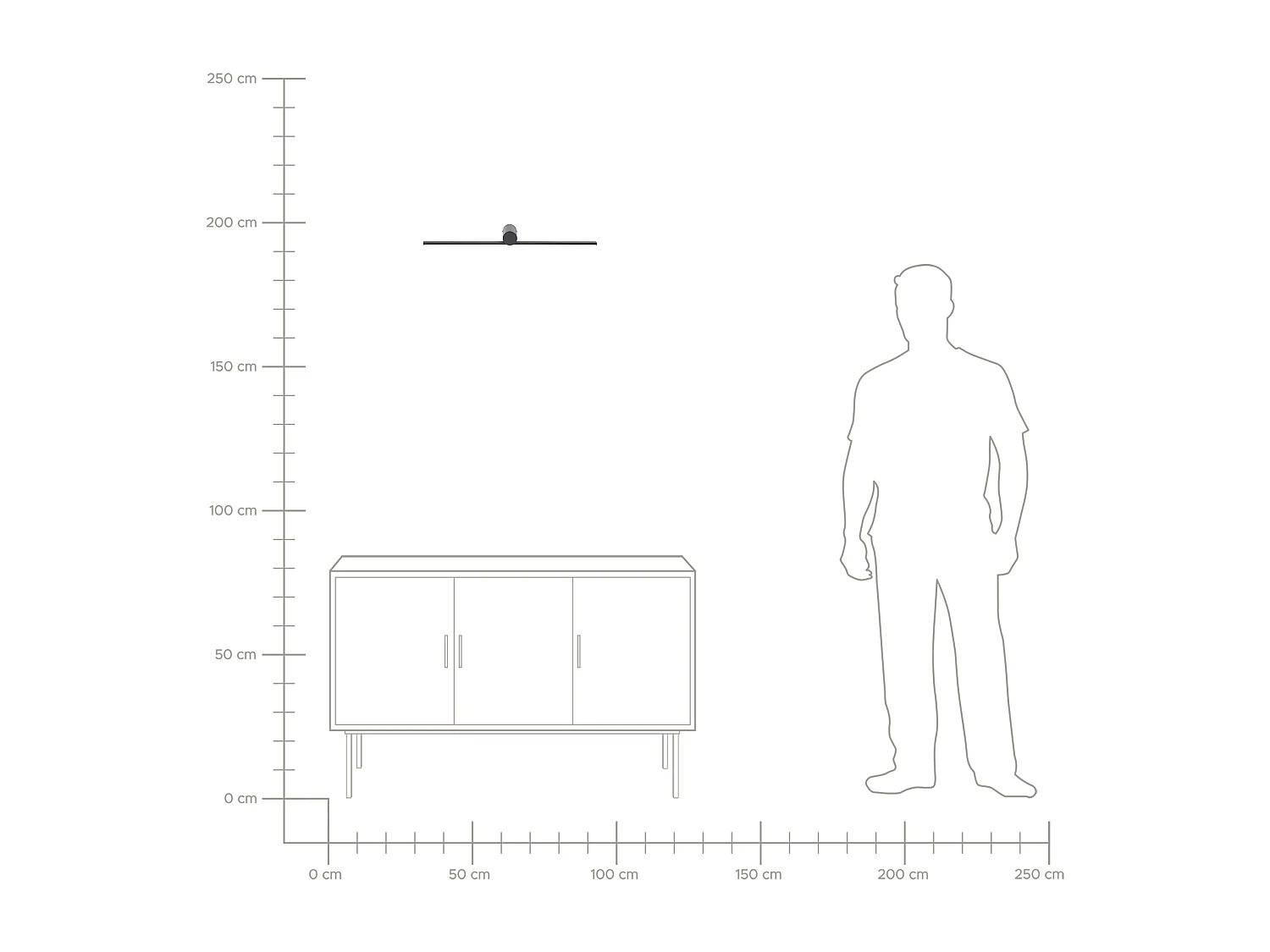 Luminaire LED pour tableau et miroir GABAS Métal Noir